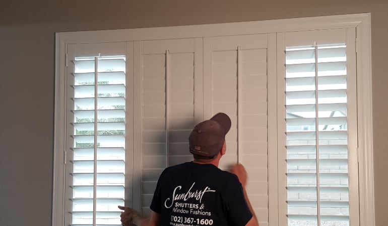 Installation of plantation shutters in Raleigh